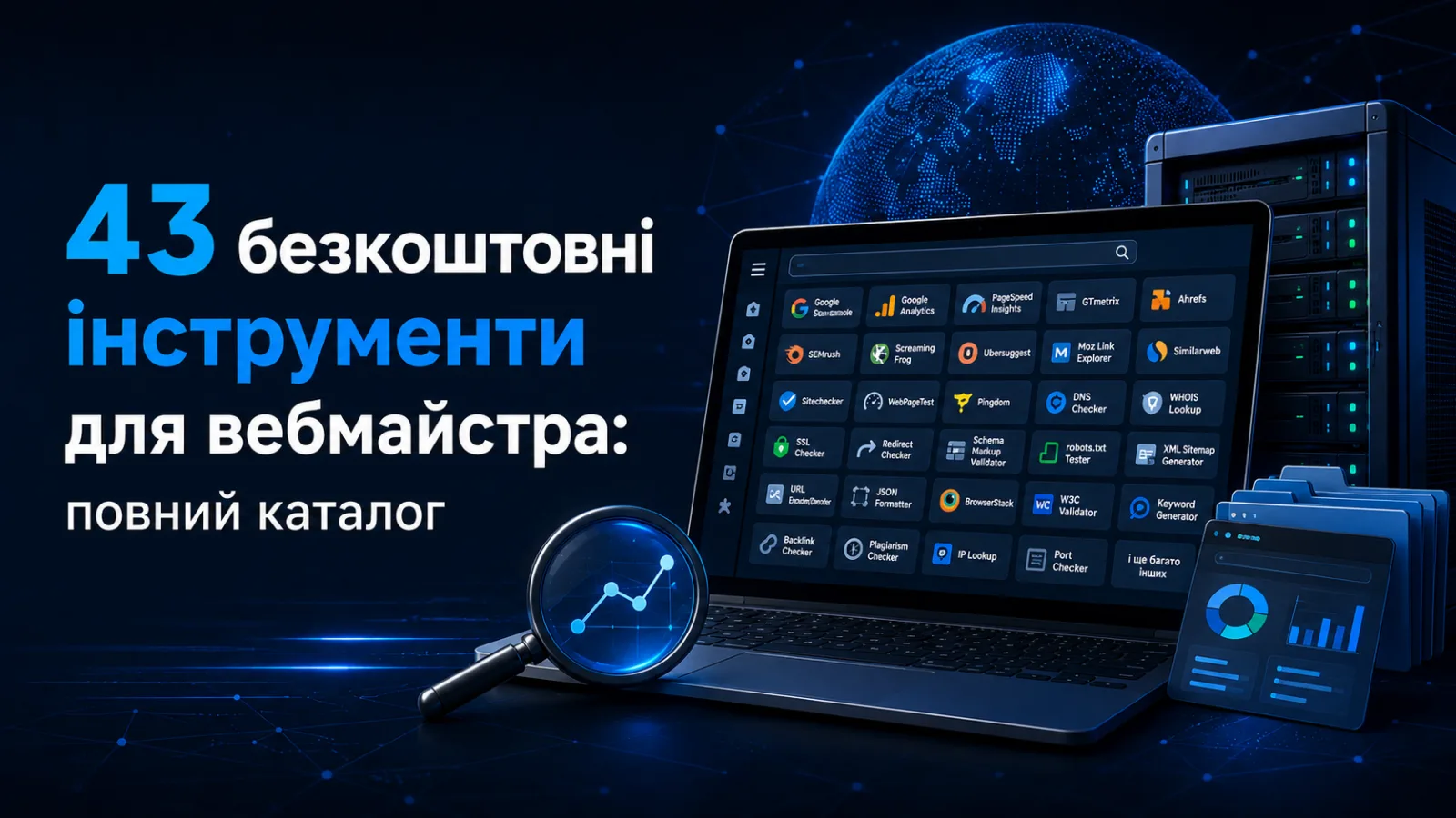 43 безкоштовні інструменти для вебмайстра: повний каталог