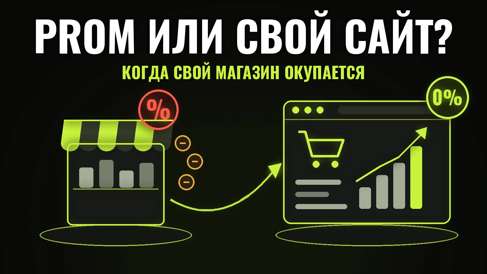 Prom или свой интернет-магазин в 2026 году: сколько забирает маркетплейс и когда свой сайт окупается