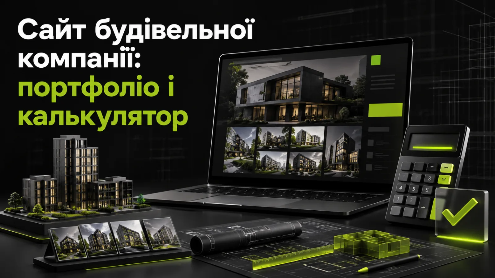 Сайт будівельної компанії: портфоліо і калькулятор