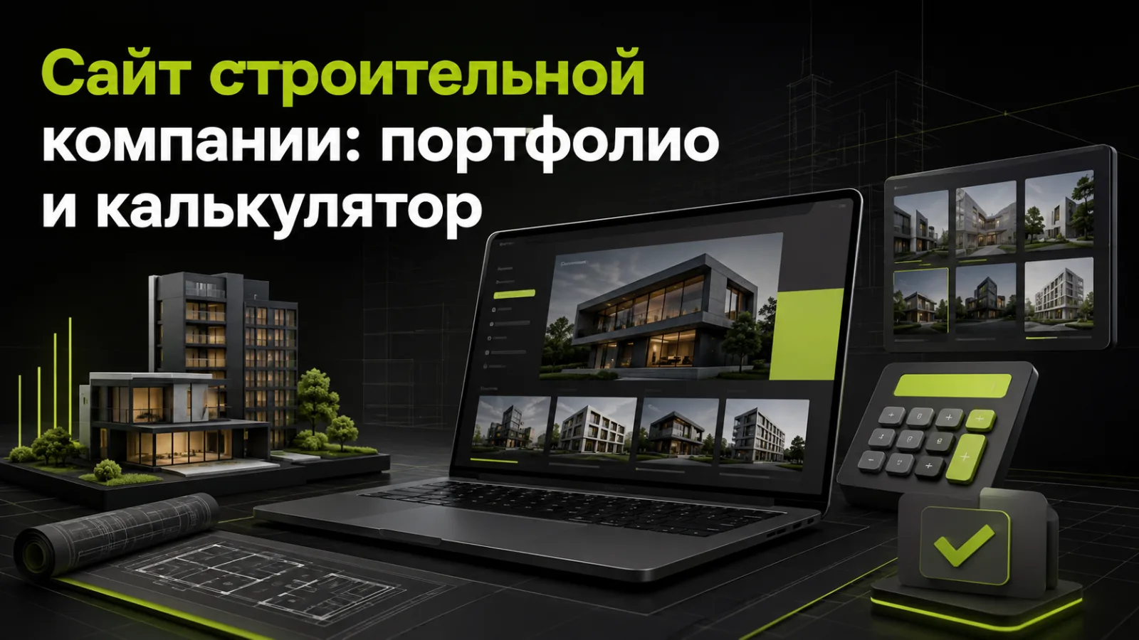 Сайт строительной компании: портфолио и калькулятор